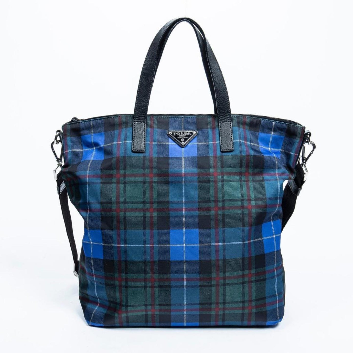 Plaid Zip Shopping Tote