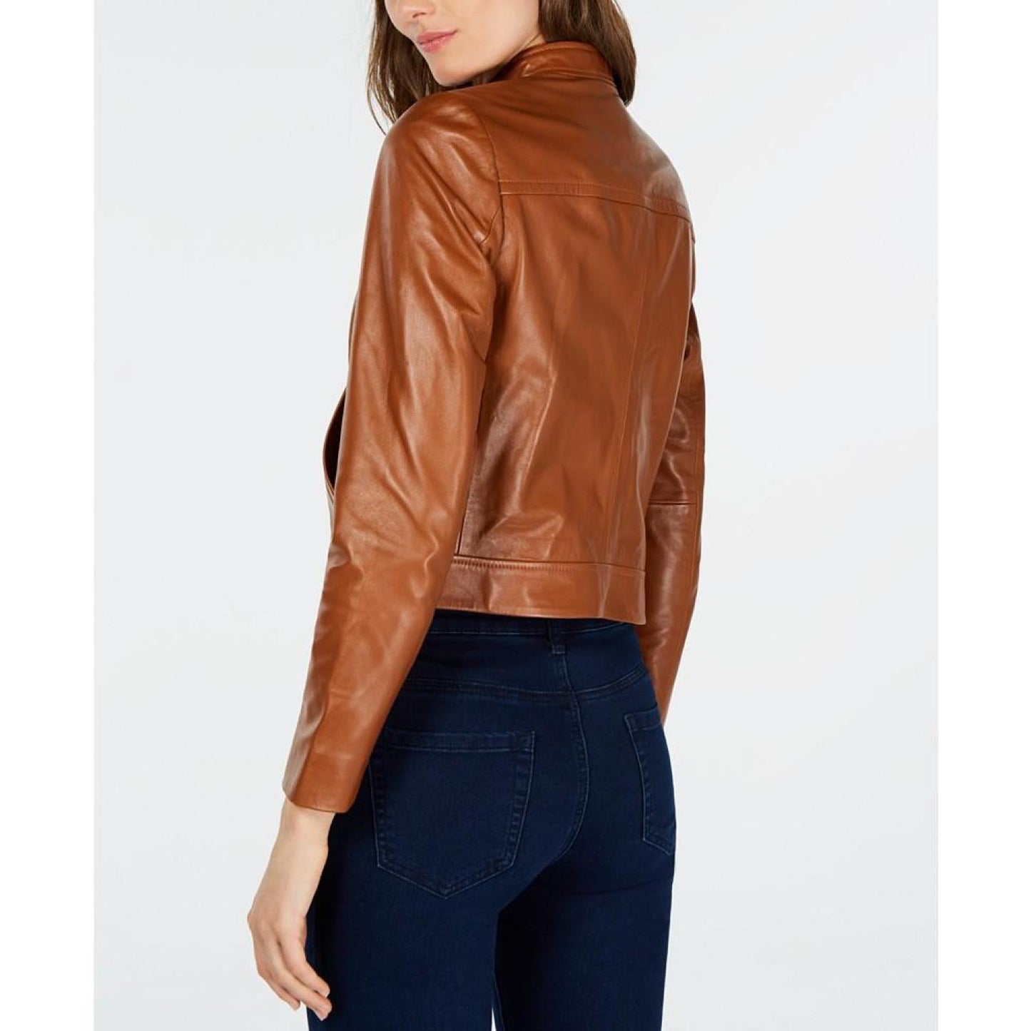 Petite Leather Moto Jacket