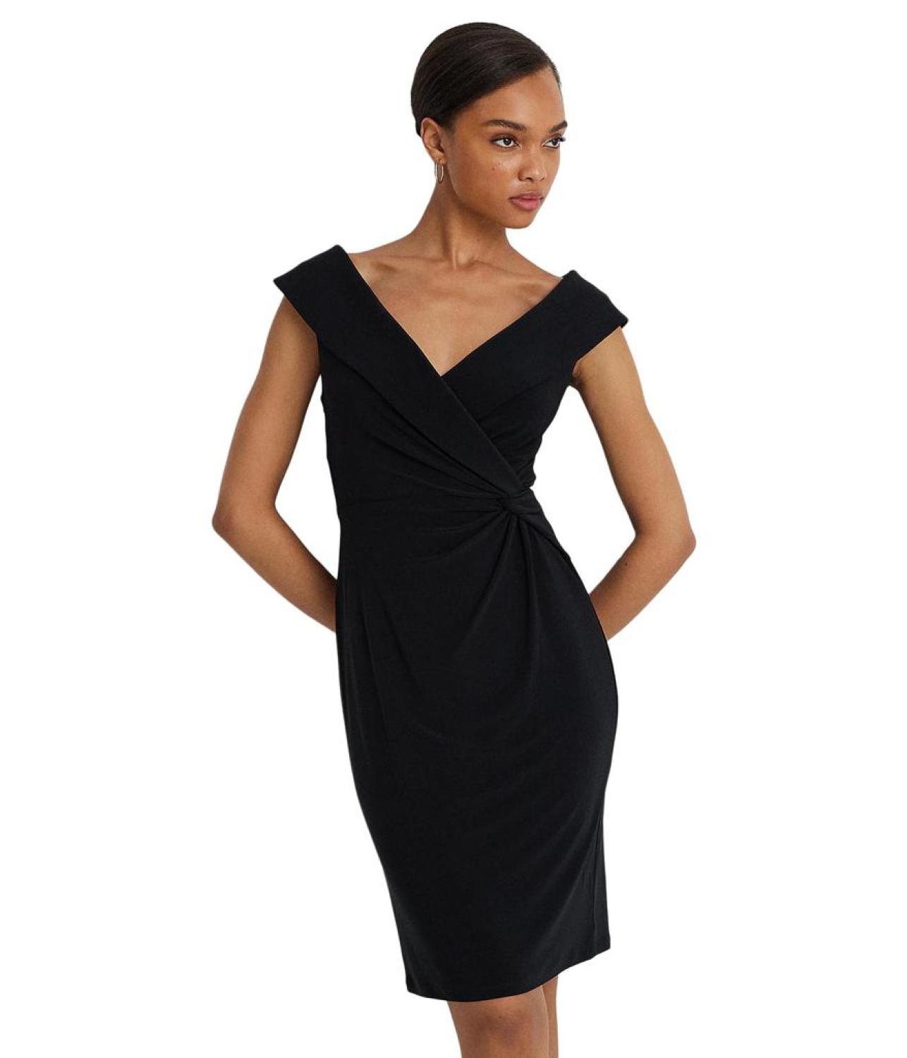 Jersey Off-the-Shoulder Cocktail Dress