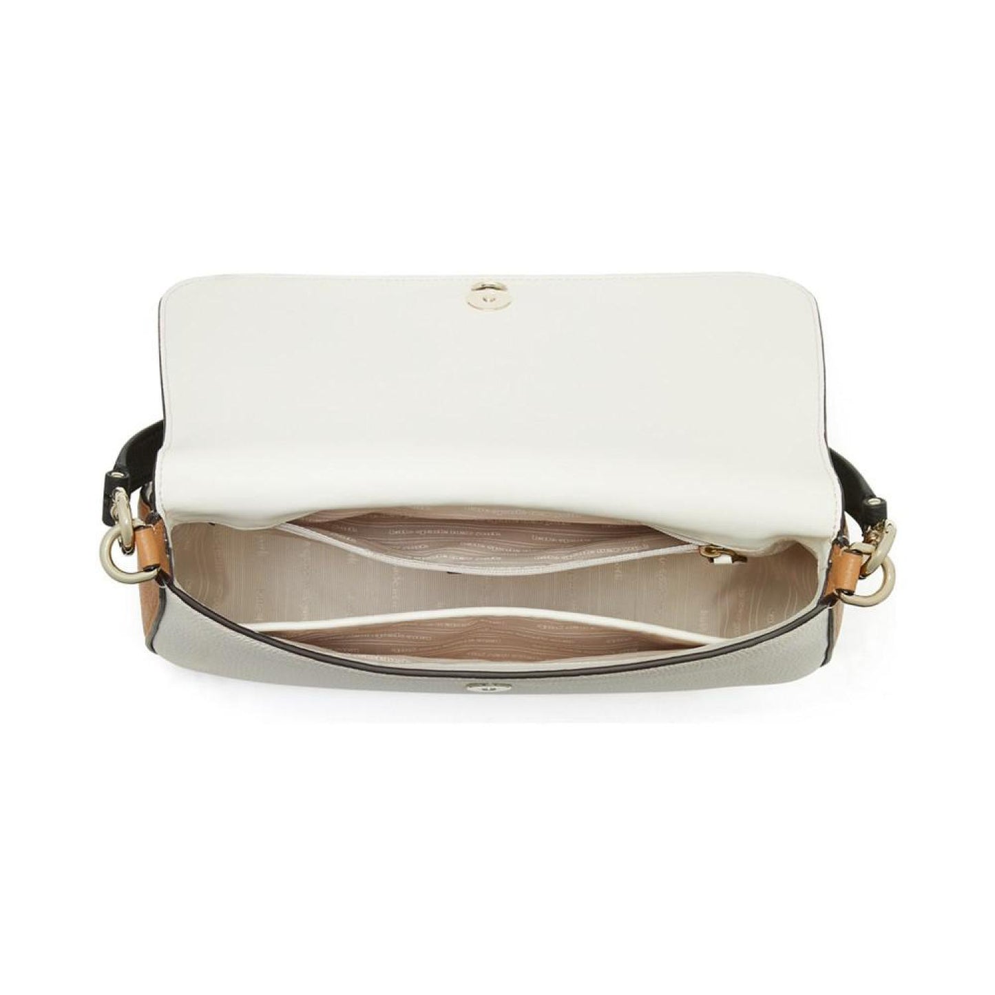 Hudson Colorblocked Pebbled Leather Flap Small Shoulder Bag