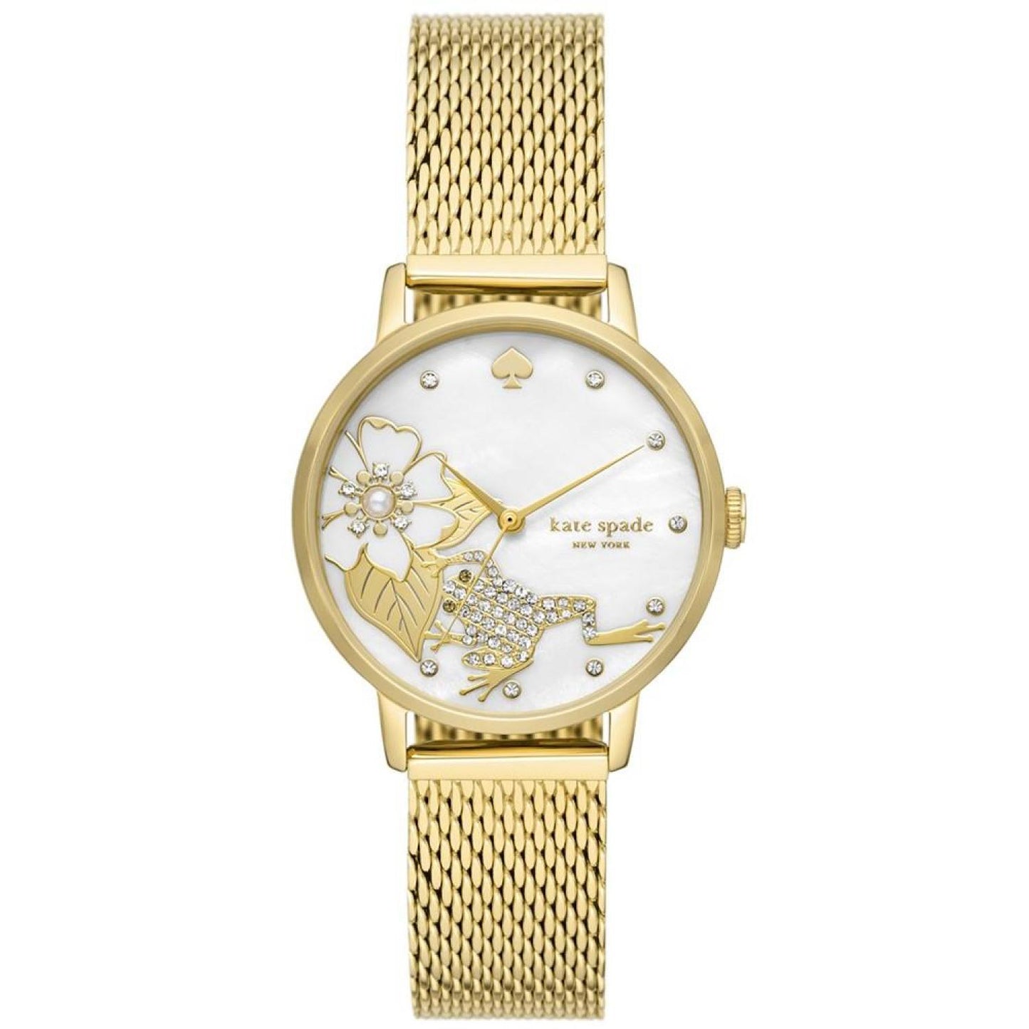 Women's Metro Three Hand Gold-Tone Stainless Steel Watch 34mm