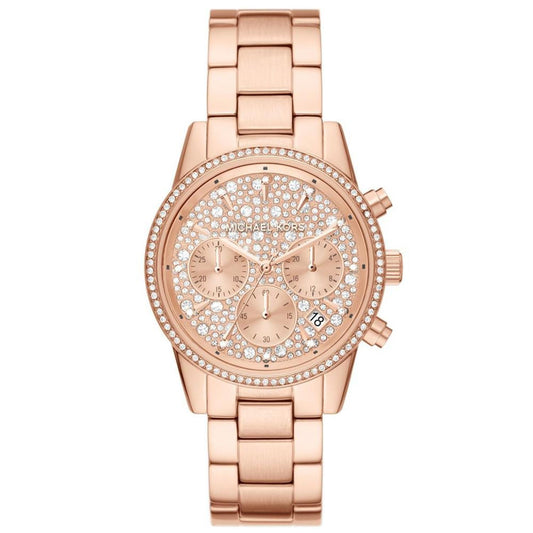 Women's Ritz Chronograph Rose Gold-Tone Stainless Steel Bracelet Watch 37mm