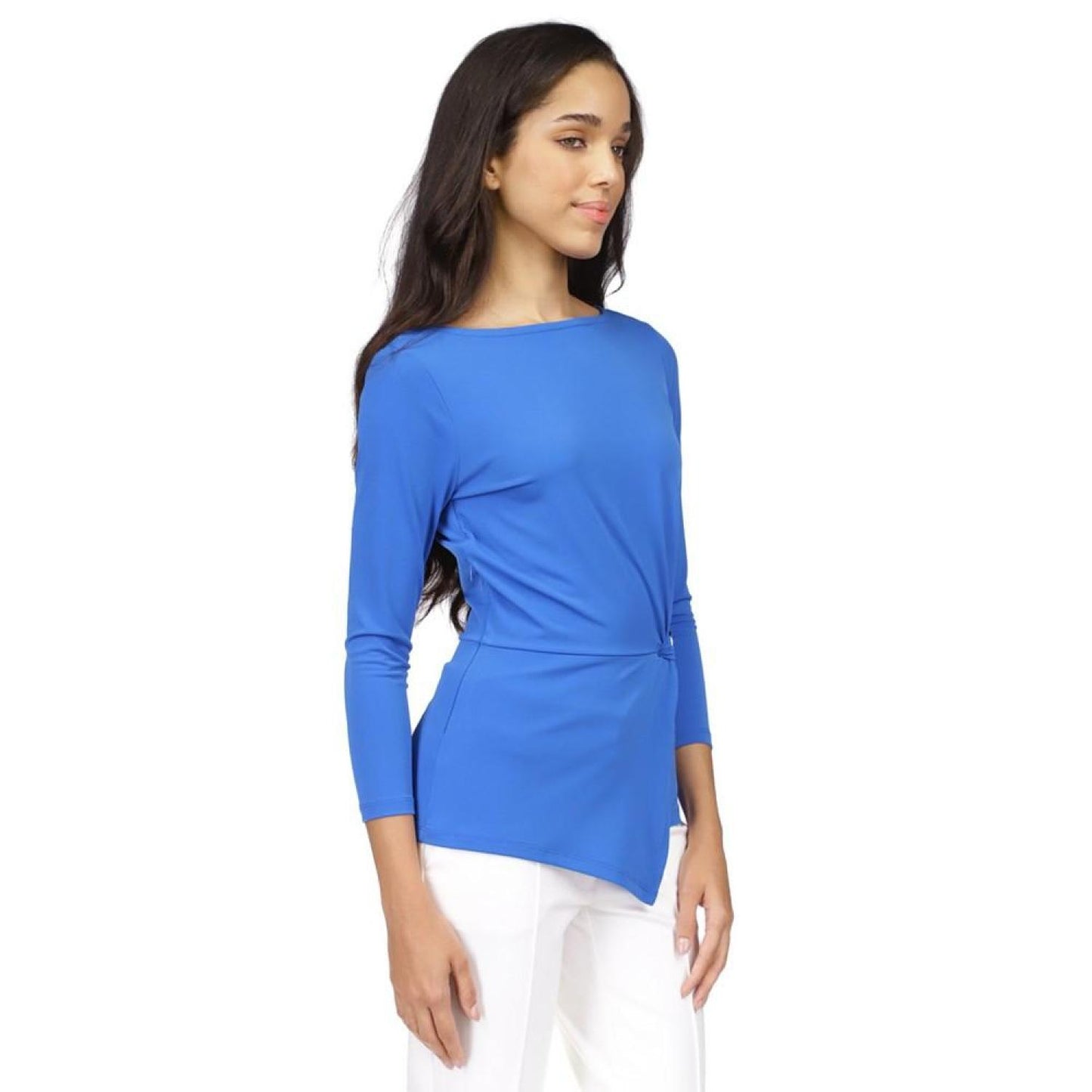 Women's Ring Twist Asymmetrical-Hem Top