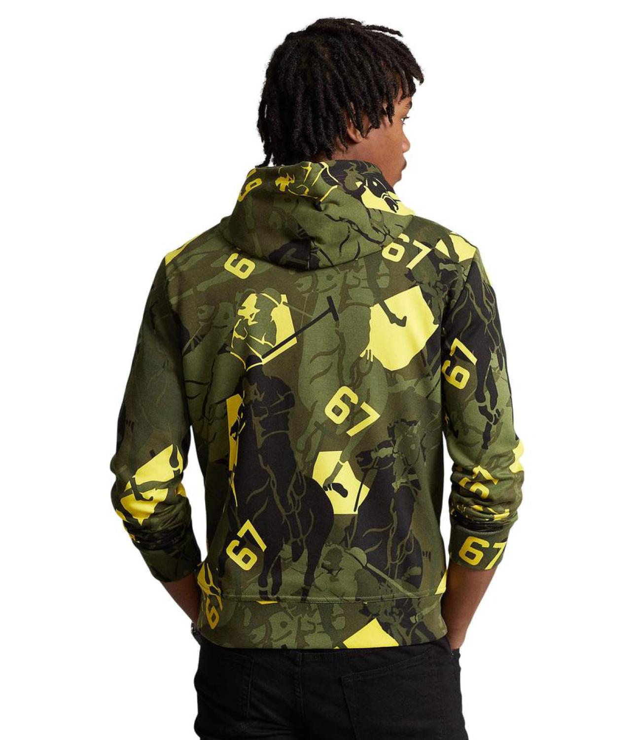 Logo Polo Pony Camo Double-Knit Hoodie