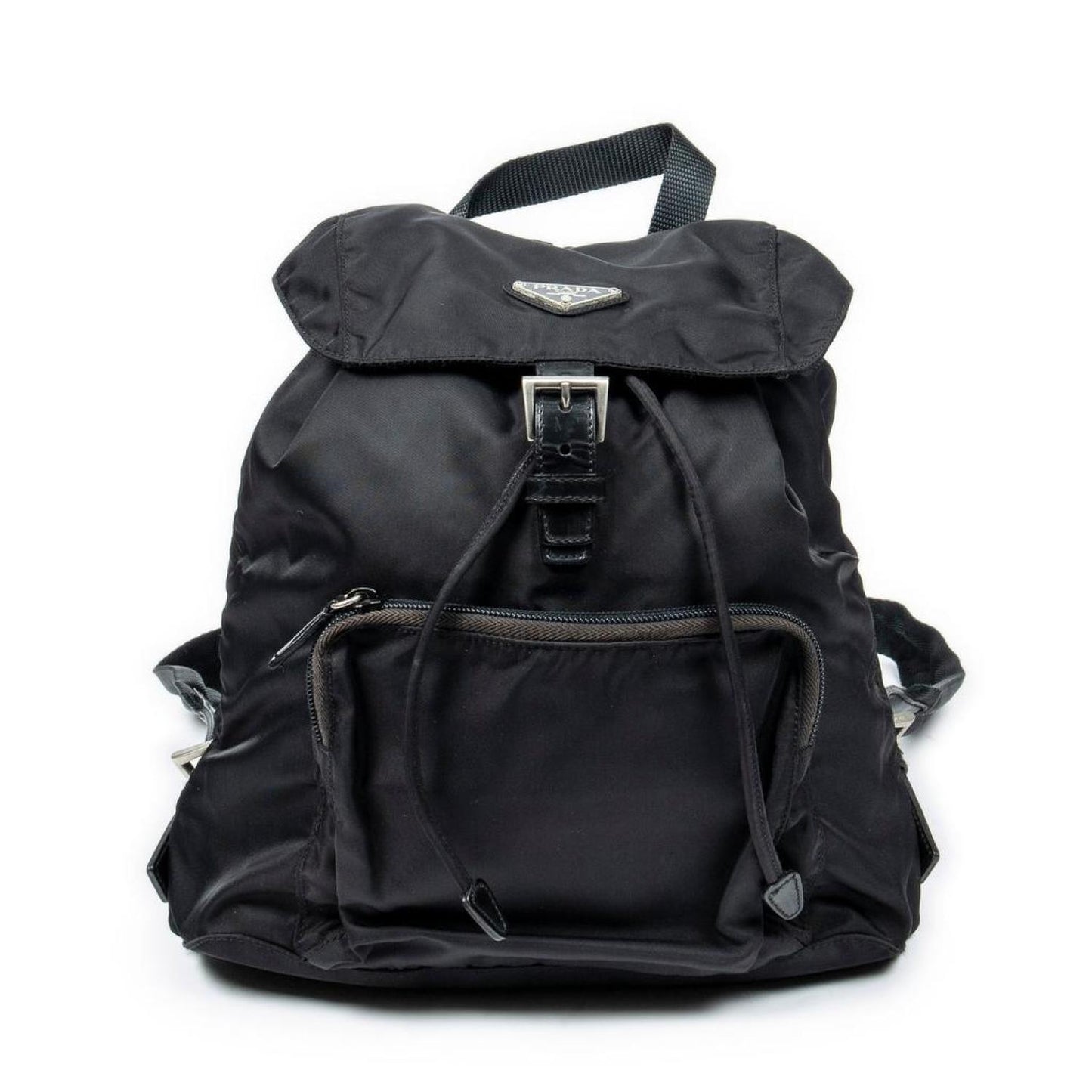 Flap Drawstring Backpack