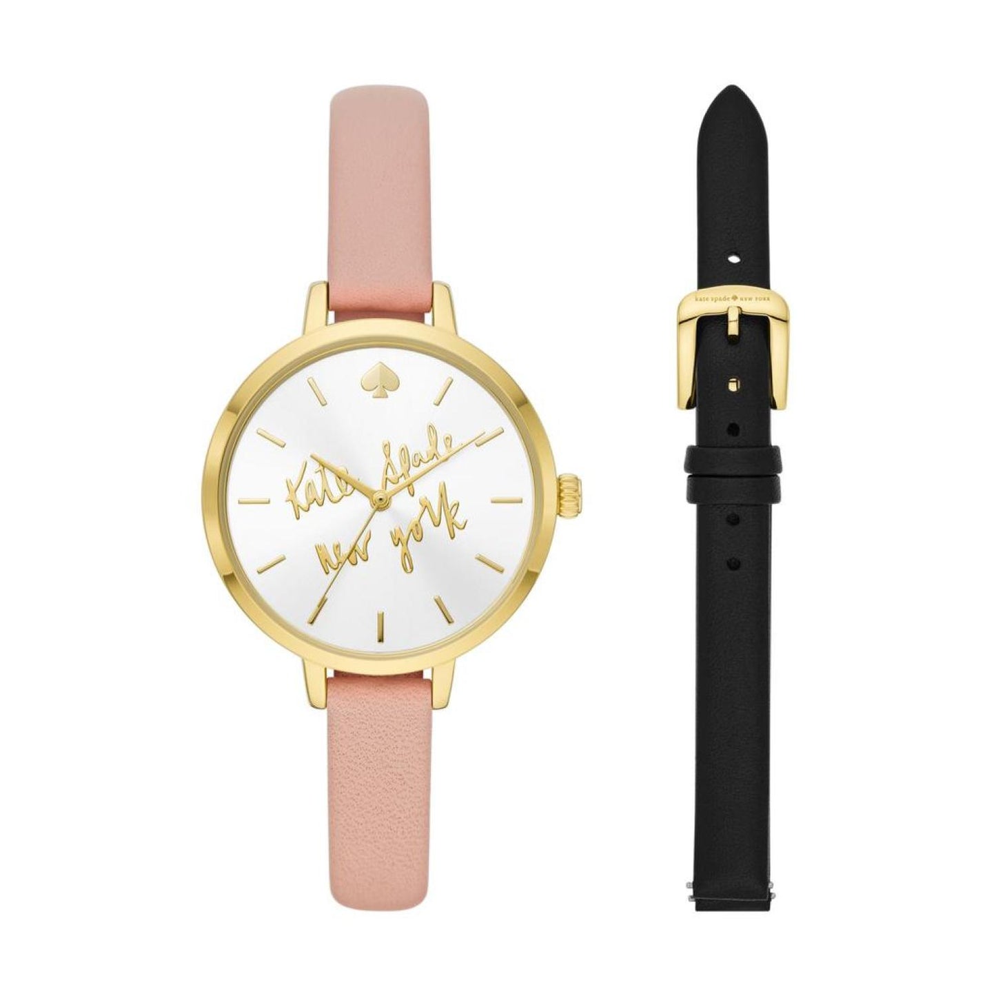 kate spade new york women's metro three-hand, gold-tone alloy watch