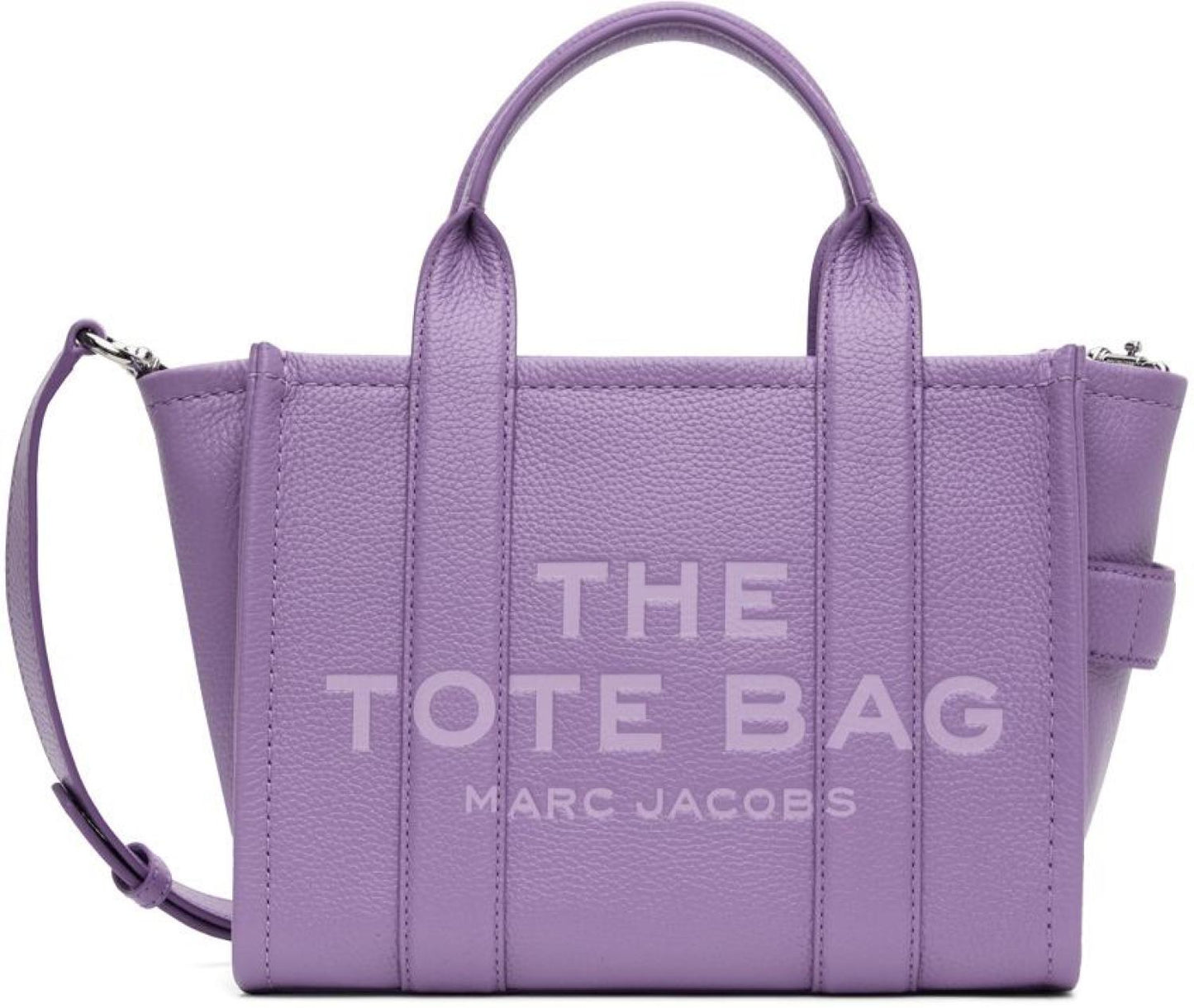 Purple 'The Leather Small Tote Bag' Tote