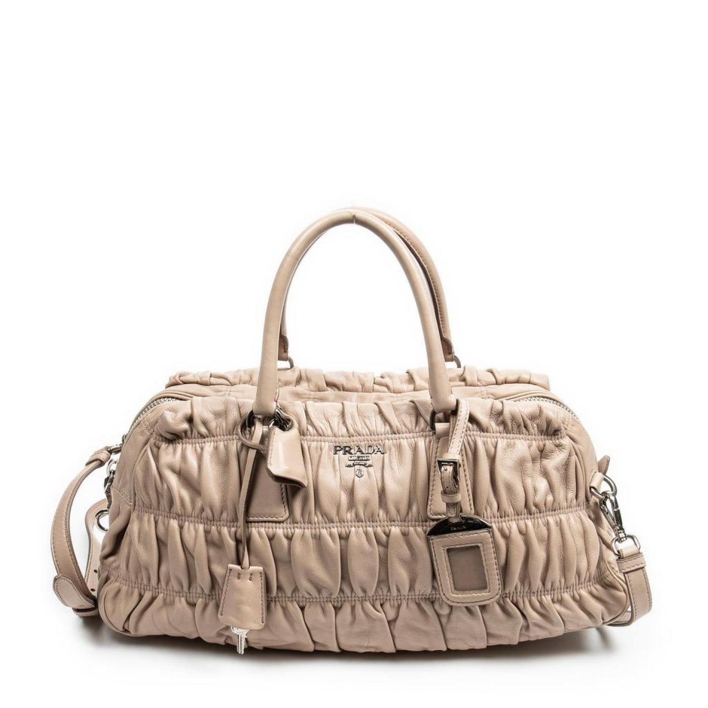 Convertible Horizontal Pleated Tote