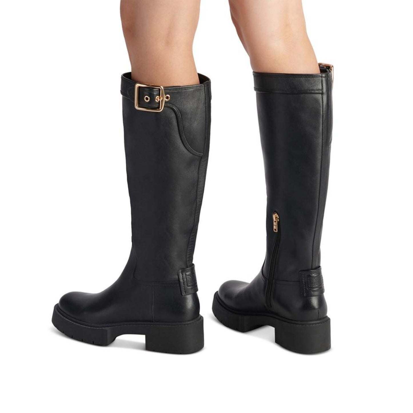 Women's Lilli Buckled-Strap Block-Heel Riding Boots