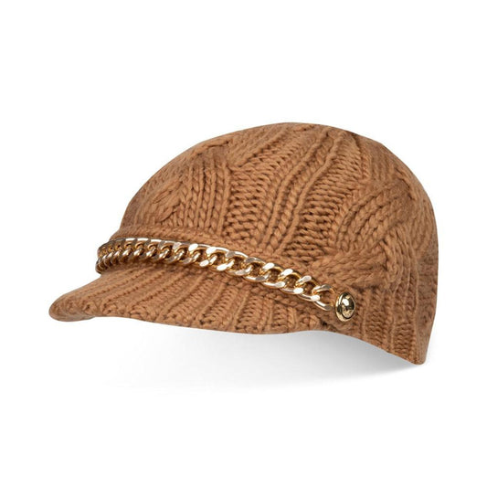 Women's Braided Cable Peak Hat