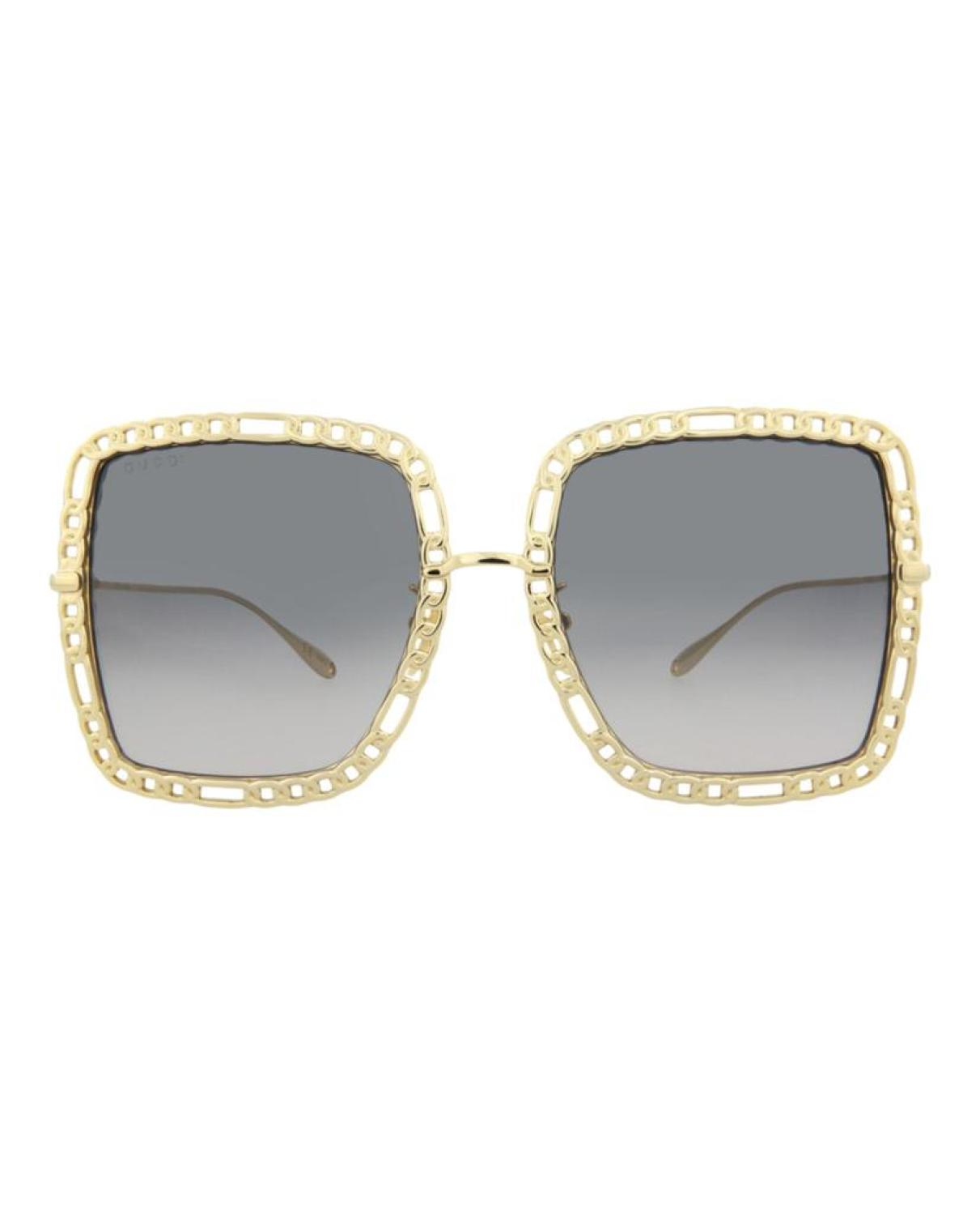 Square-Metal Frame Sunglasses