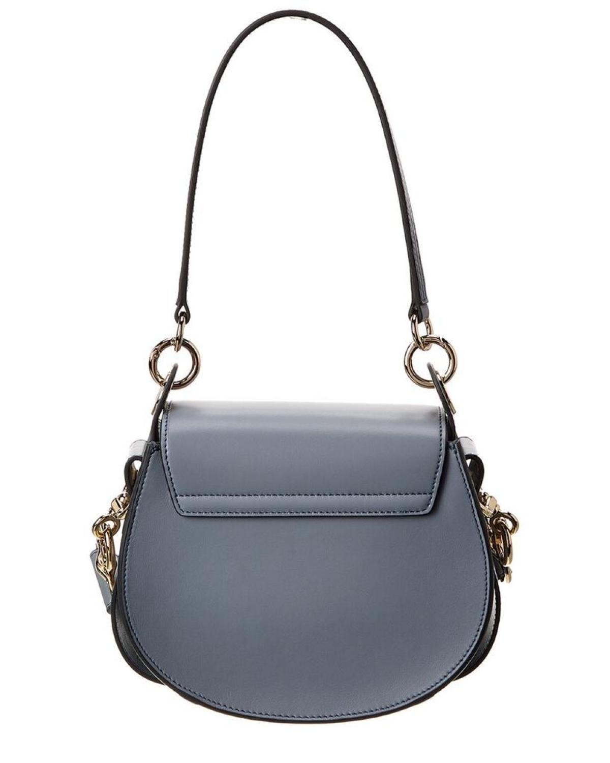 Chloé Tess Small Leather & Suede Shoulder Bag