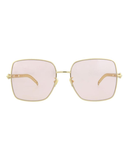 Square-Frame Metal Sunglasses