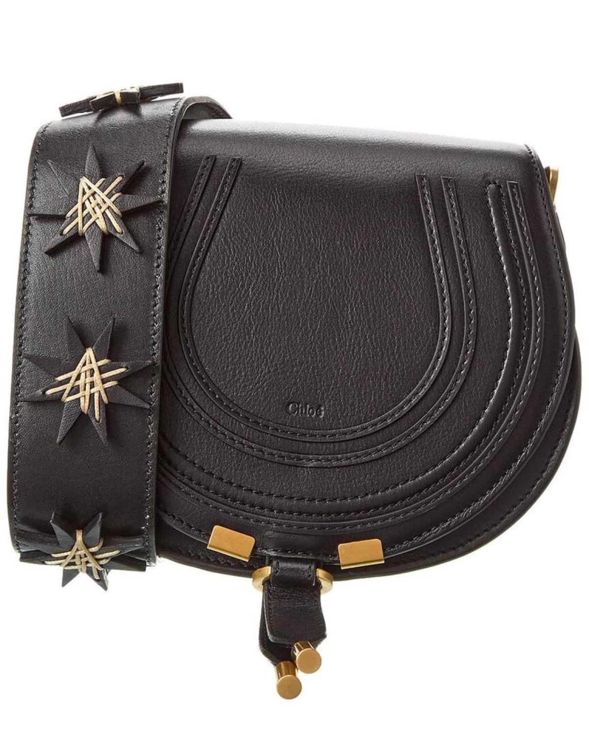 Chloé Marcie Small Leather Saddle Bag