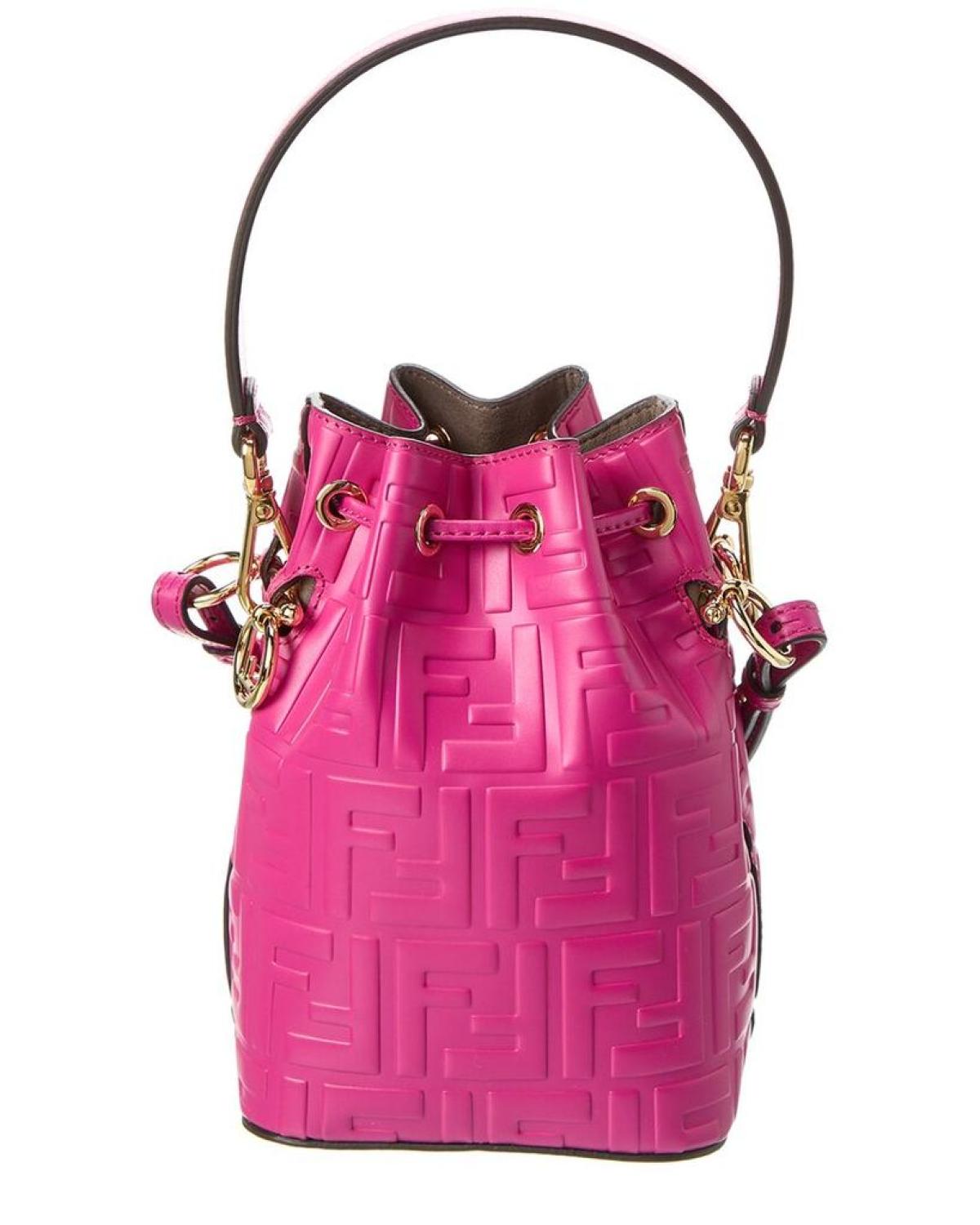 FENDI Mon Tresor Mini Leather Bucket Bag