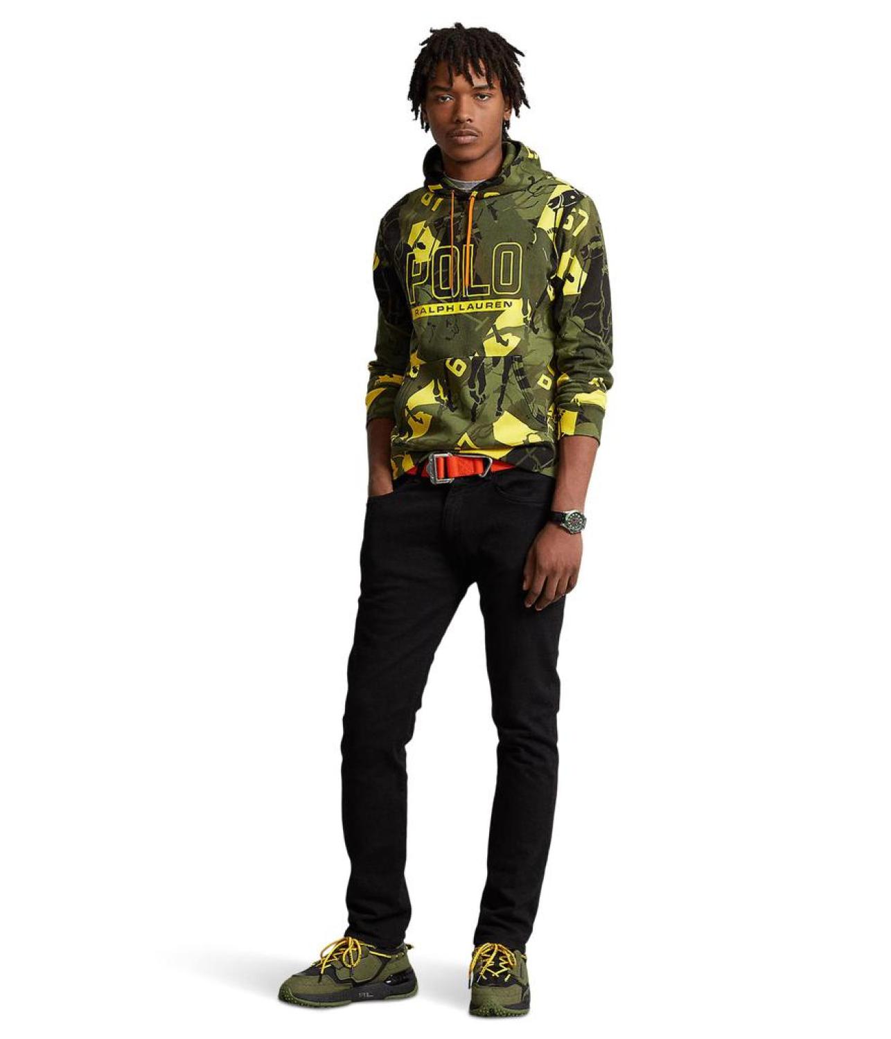 Logo Polo Pony Camo Double-Knit Hoodie