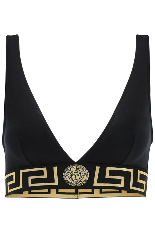 Versace bikini top with greca band