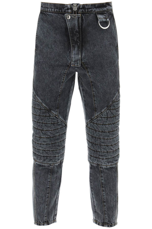 Balmain jeans with quilted and padded inserts