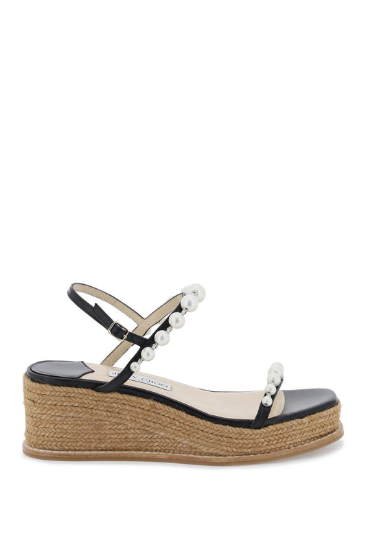 Jimmy choo amatuus 60 wedge and pearl sandals