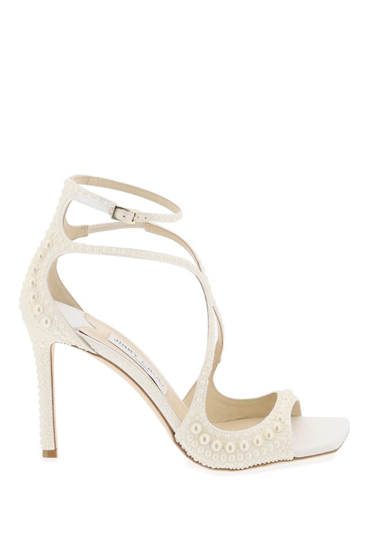 Jimmy choo azia 95 sandals with pearls