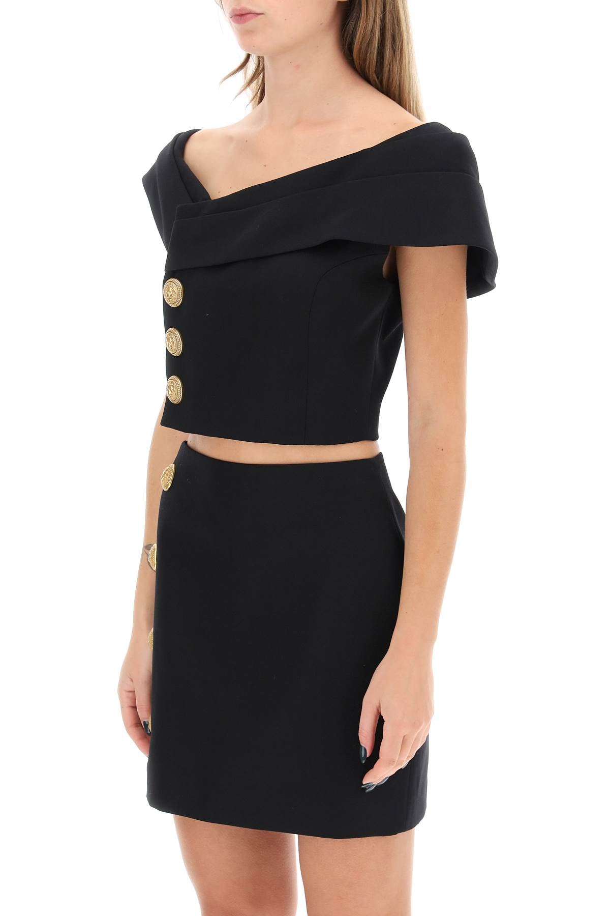 Balmain grain de poudre crop top