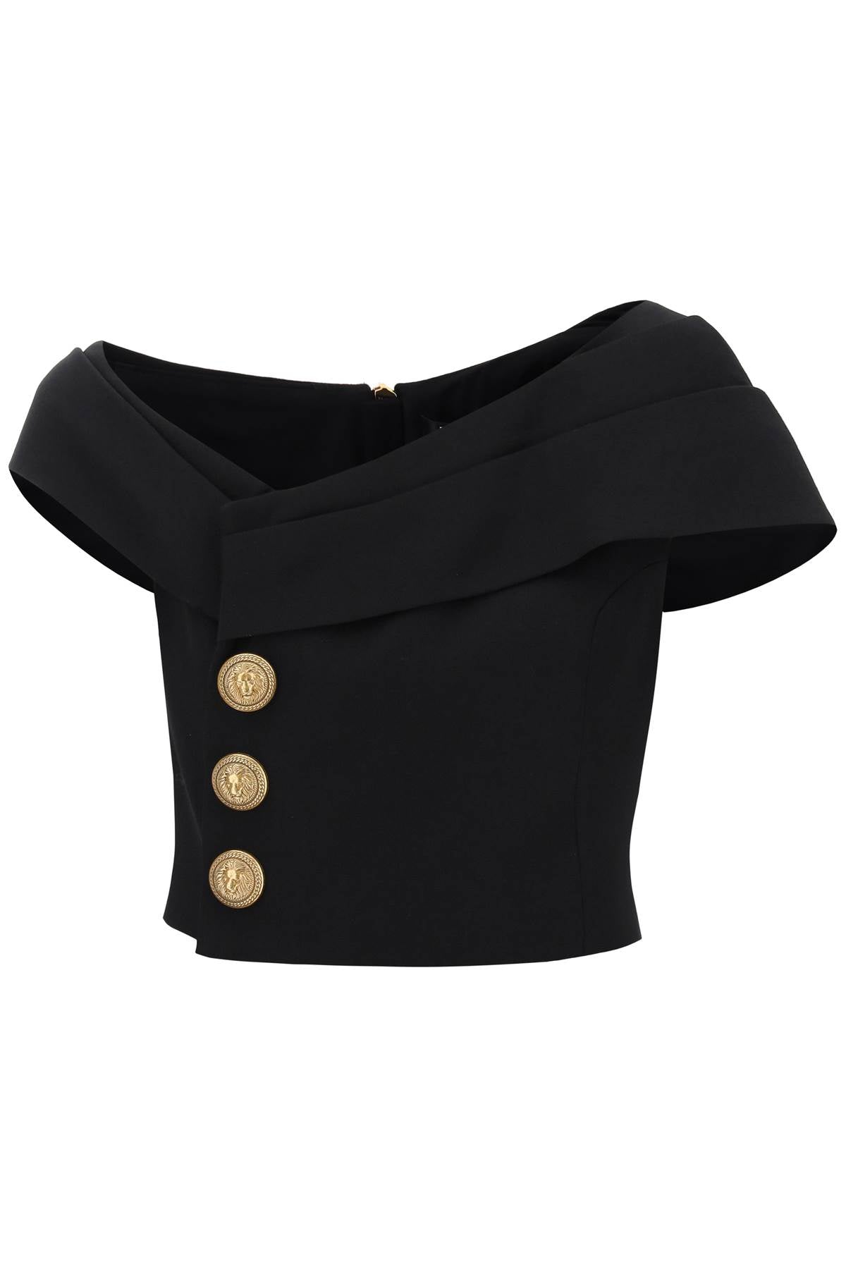 Balmain grain de poudre crop top