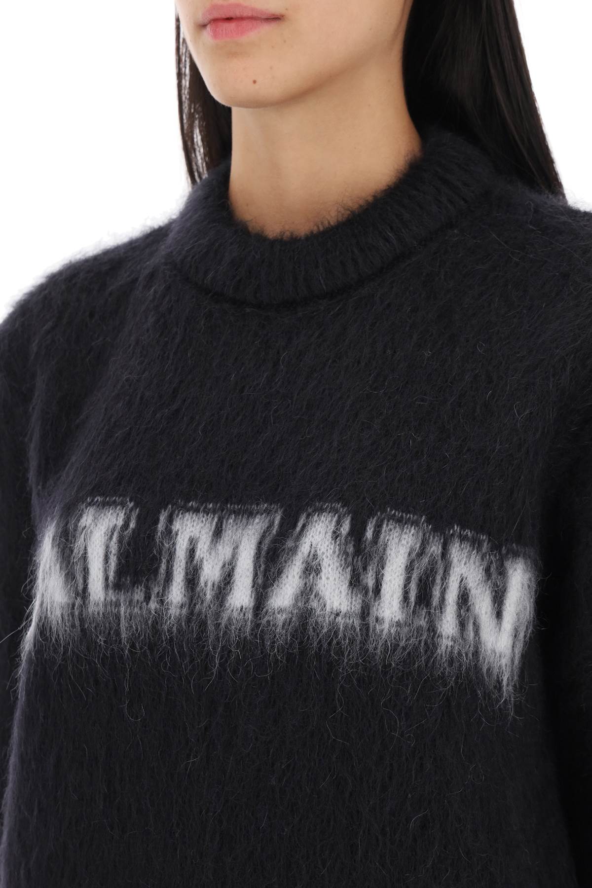 Balmain brushed-yarn sweater with logo