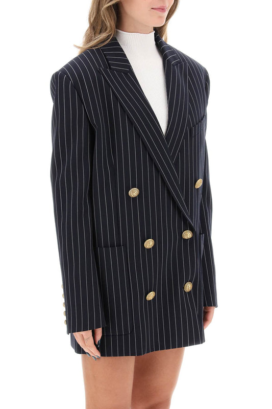 Balmain pinstriped double-breasted blazer