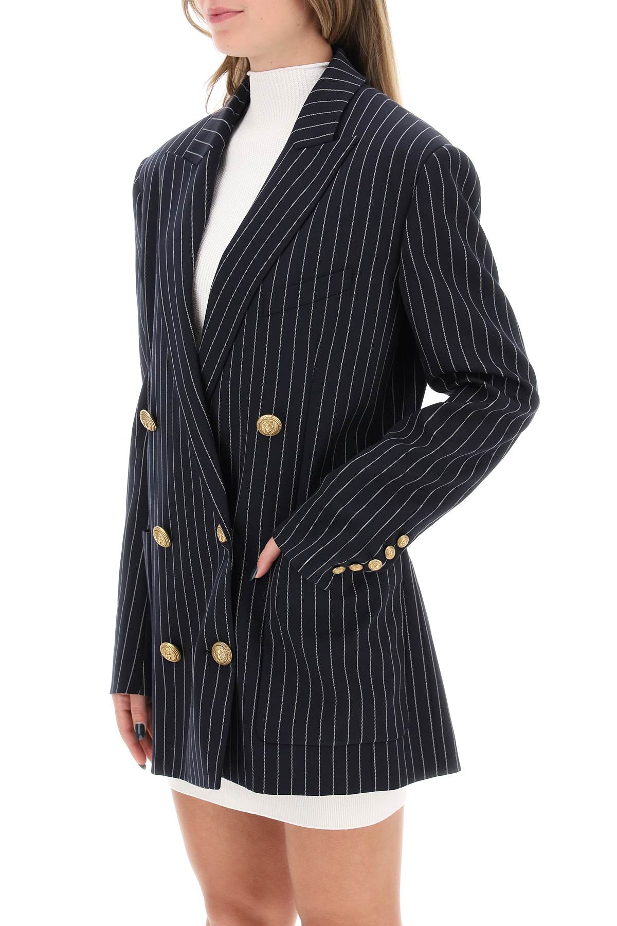 Balmain pinstriped double-breasted blazer