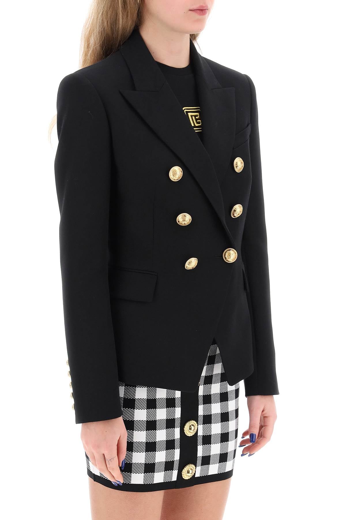 Balmain fitted double-breasted jacket