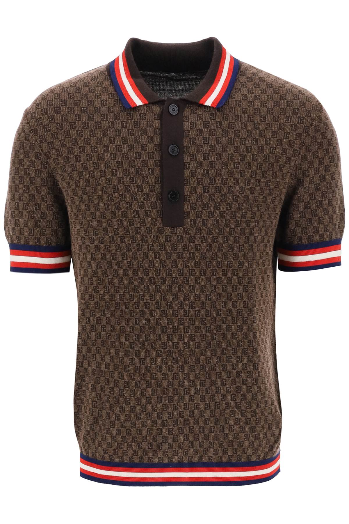 Balmain mini monogram jacquard polo shirt