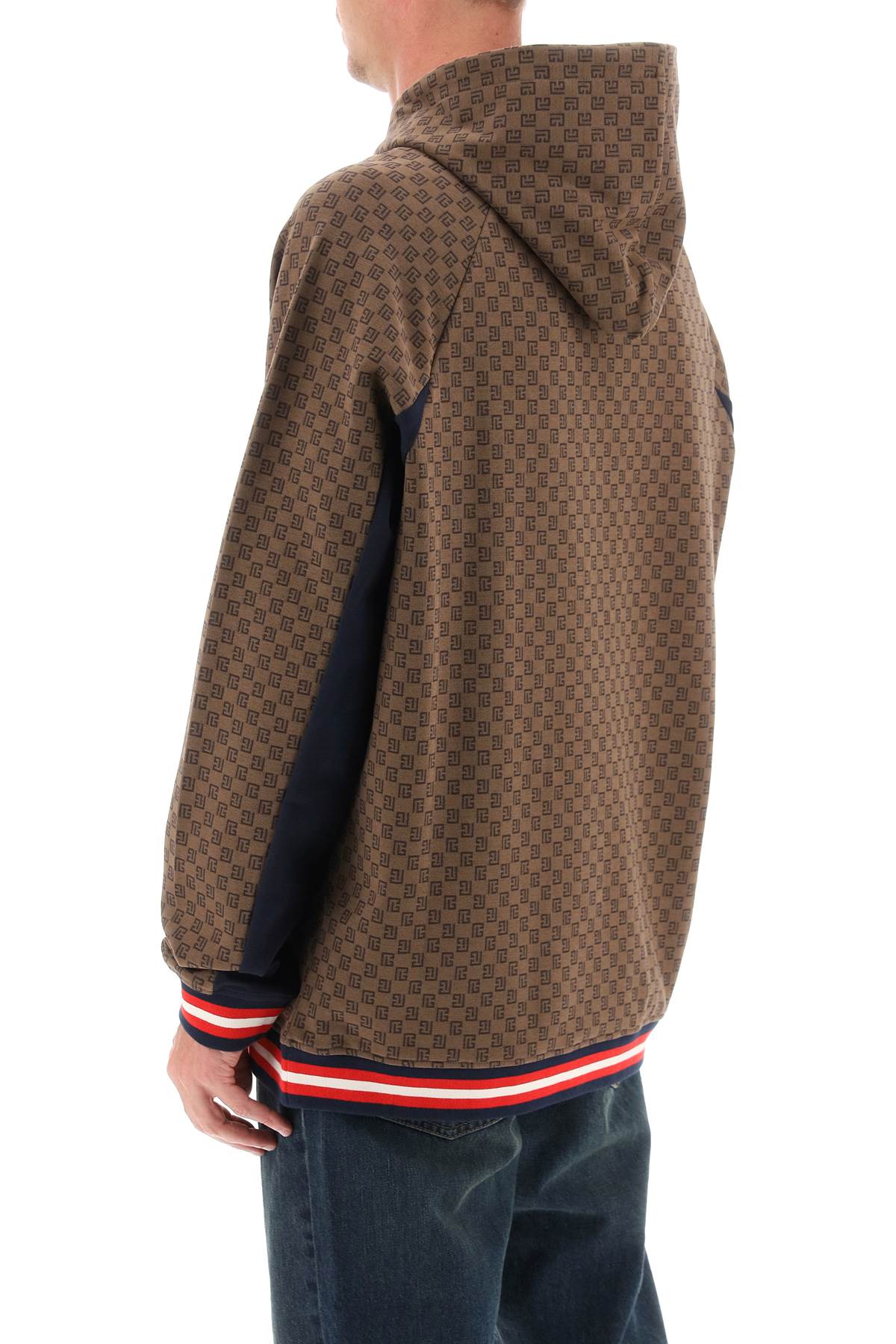 Balmain mini monogram jacquard hoodie