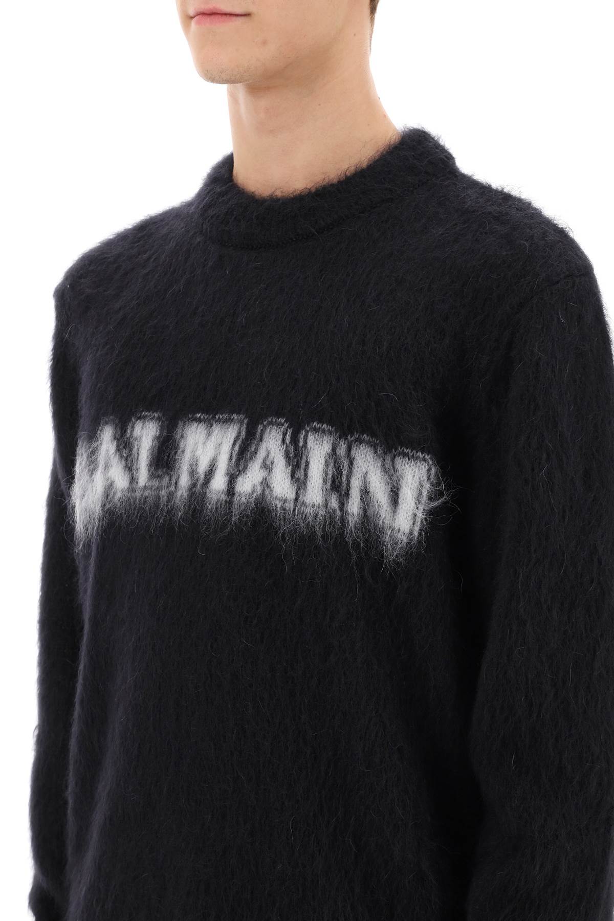 Balmain retro pullover in brushed mohair