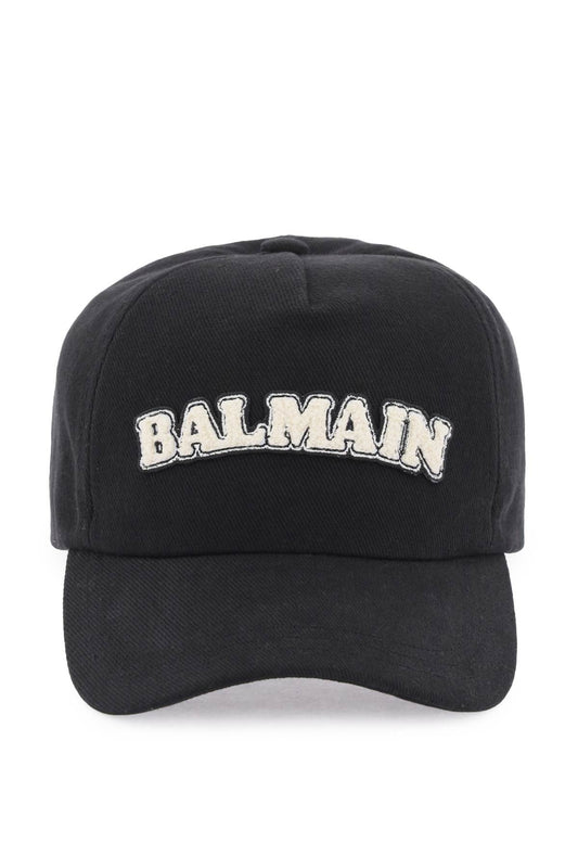 Balmain terry logo baseball cap