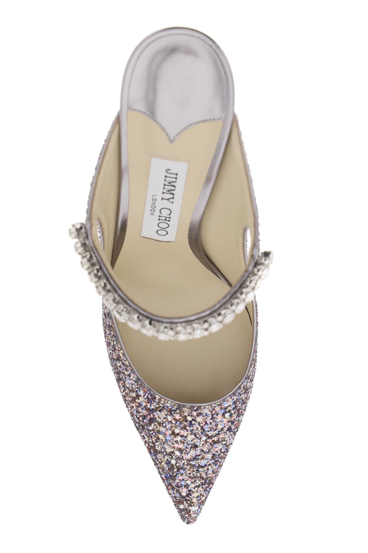 Jimmy choo bing 100 glitter mules