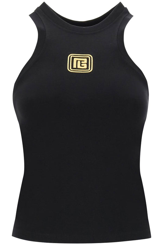 Balmain tank top with pb embroidery