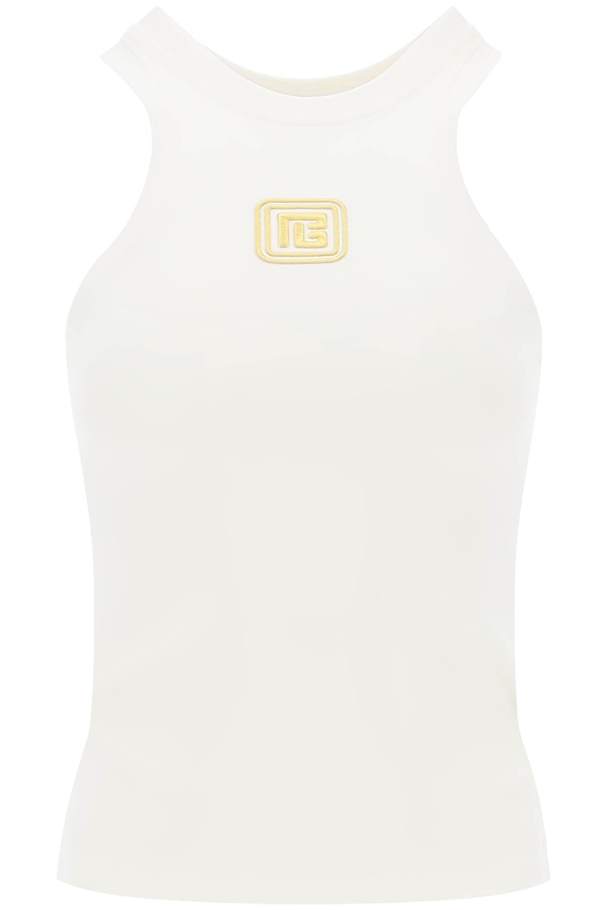 Balmain tank top with pb embroidery