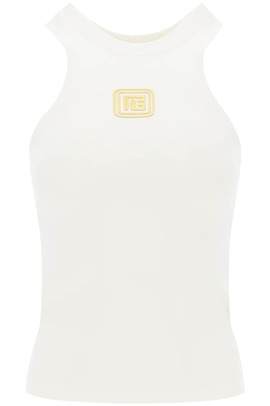 Balmain tank top with pb embroidery