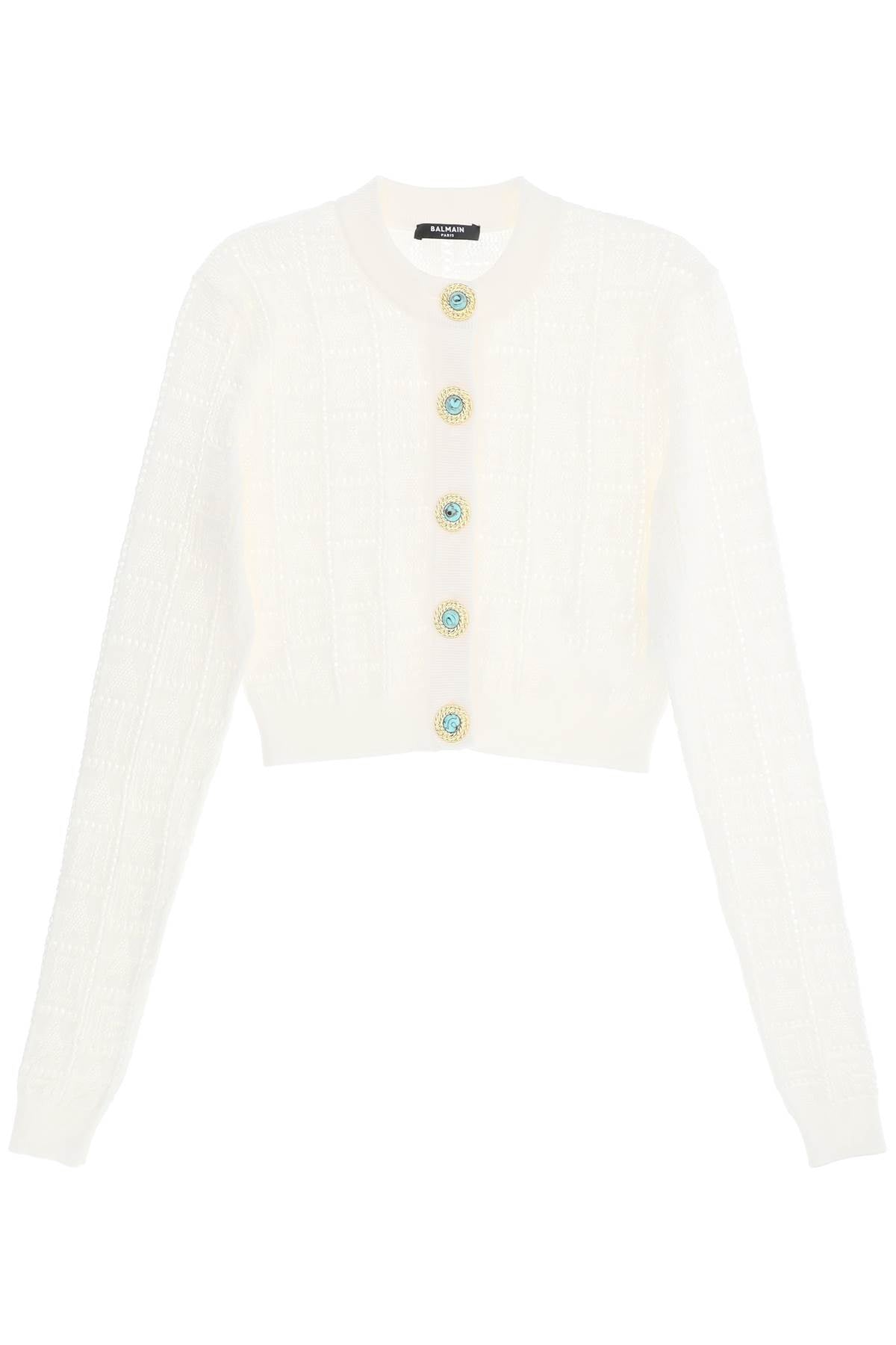 Balmain cropped cardigan with jewel buttons