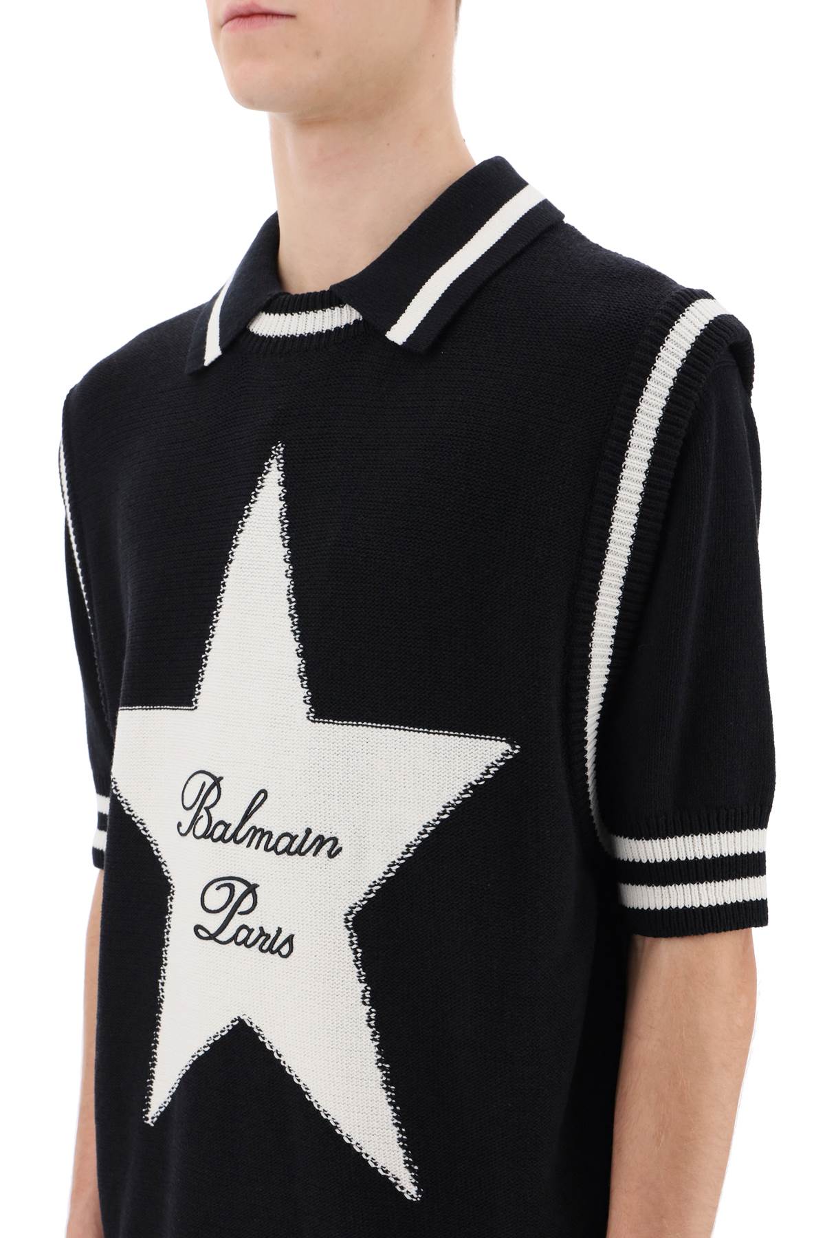 Balmain vest with star intarsia