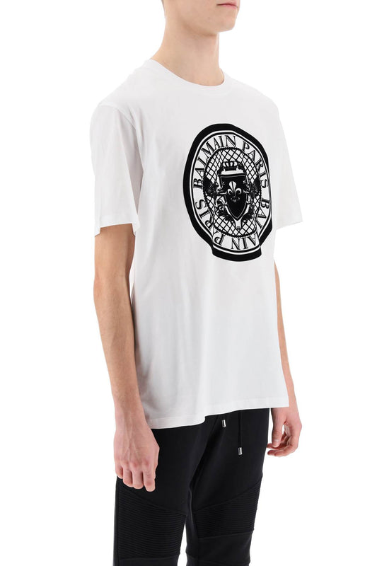 Balmain t-shirt with flocked coin print