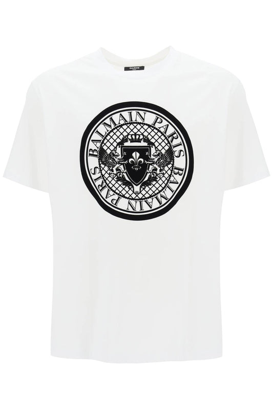 Balmain t-shirt with flocked coin print