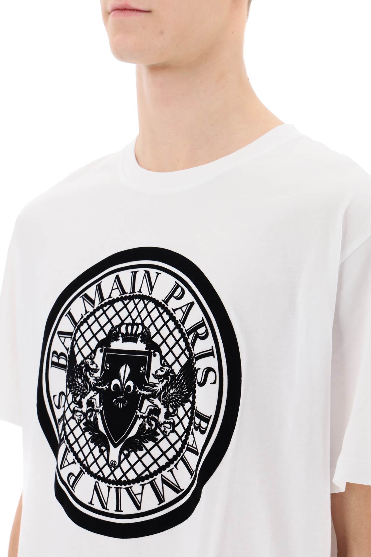 Balmain t-shirt with flocked coin print