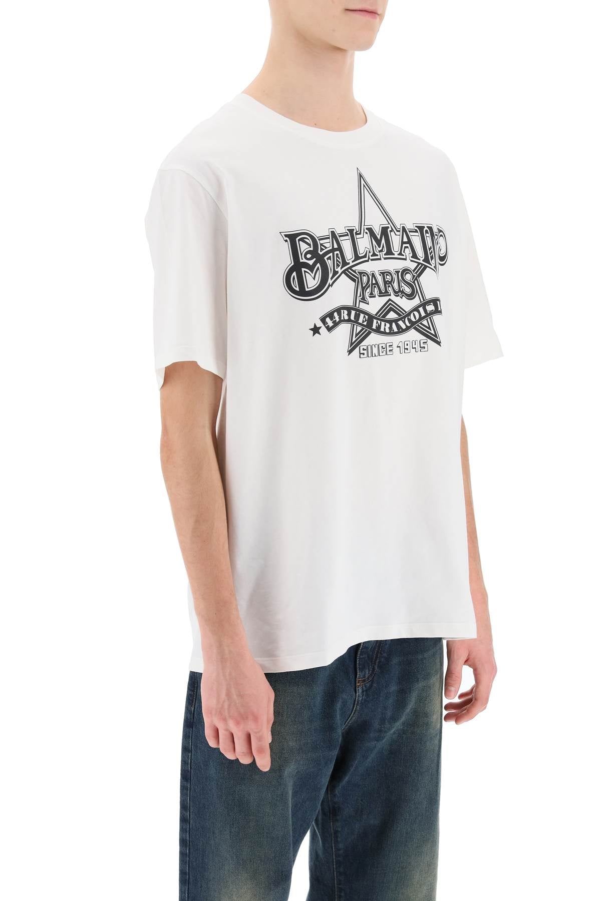 Balmain crew-neck t-shirt with logo print