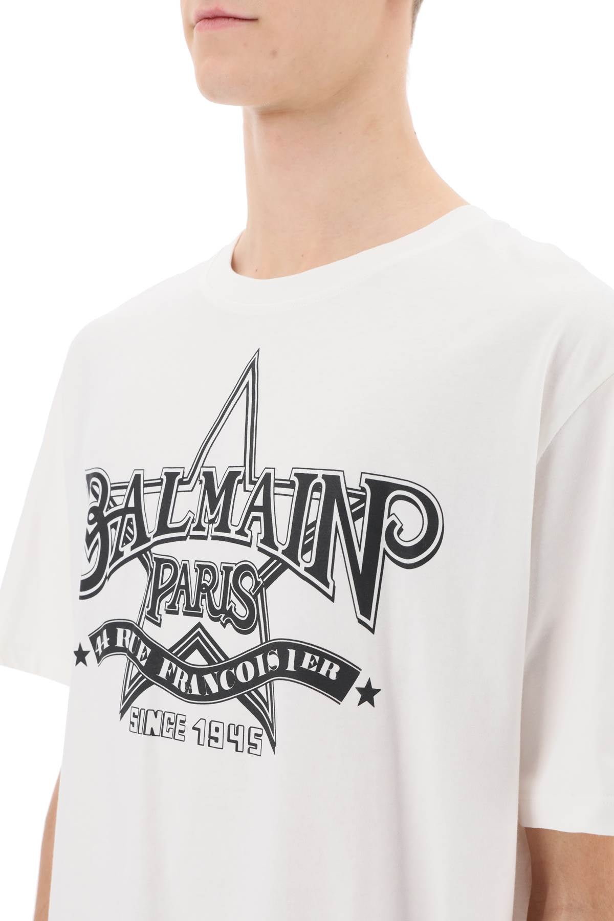 Balmain crew-neck t-shirt with logo print