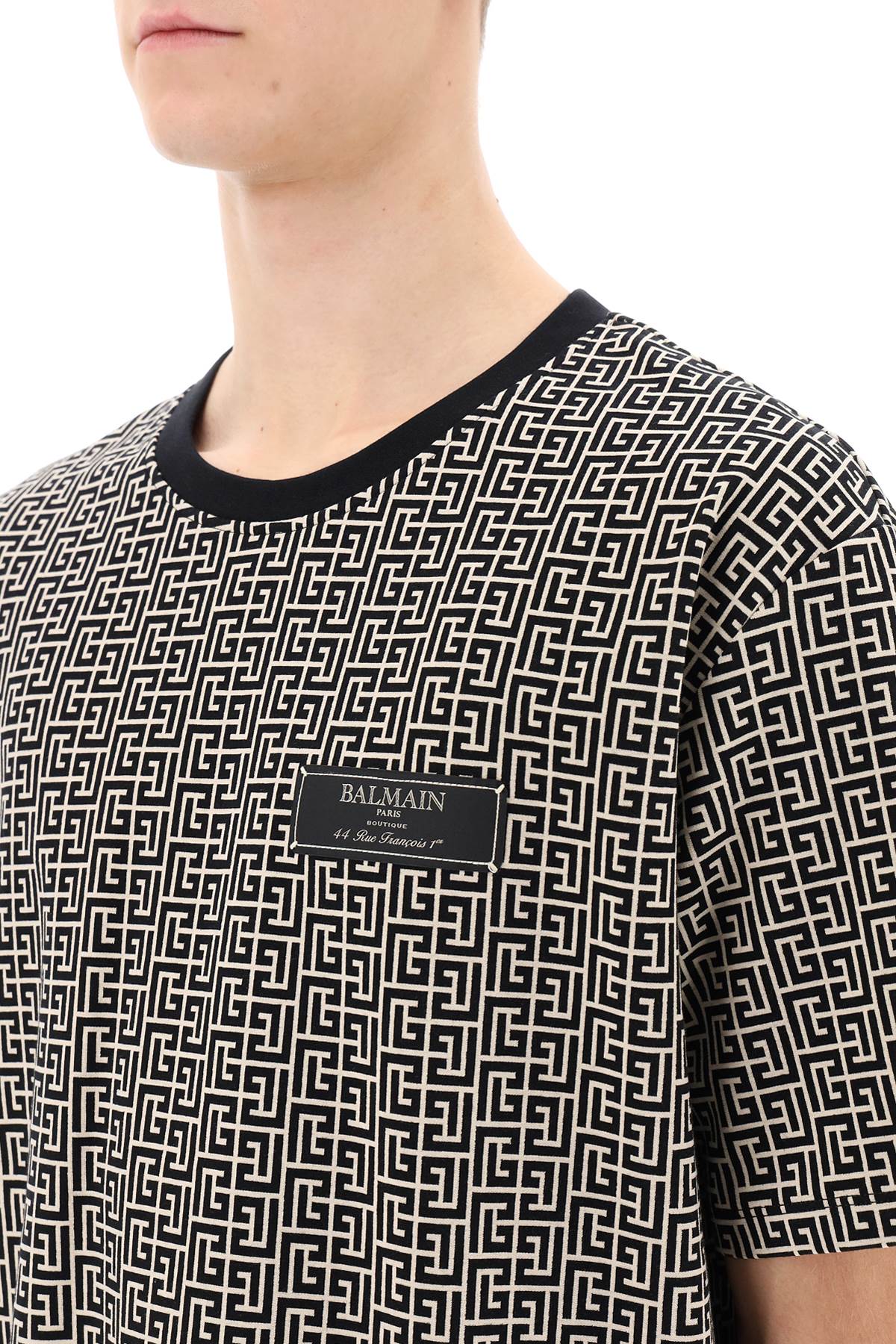 Balmain monogram crew-neck t-shirt