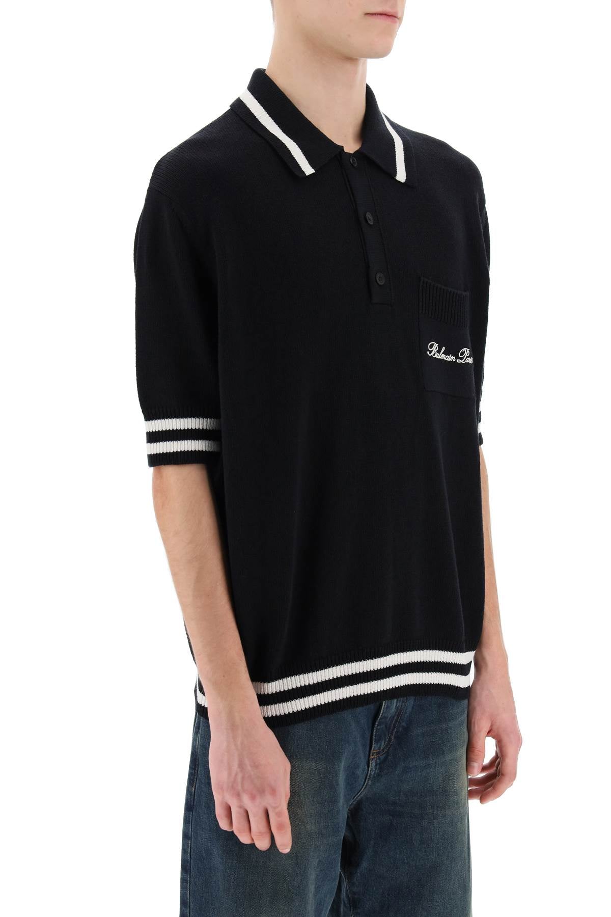 Balmain knitted polo shirt