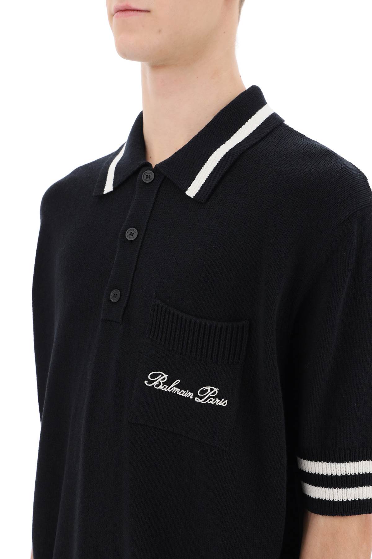 Balmain knitted polo shirt