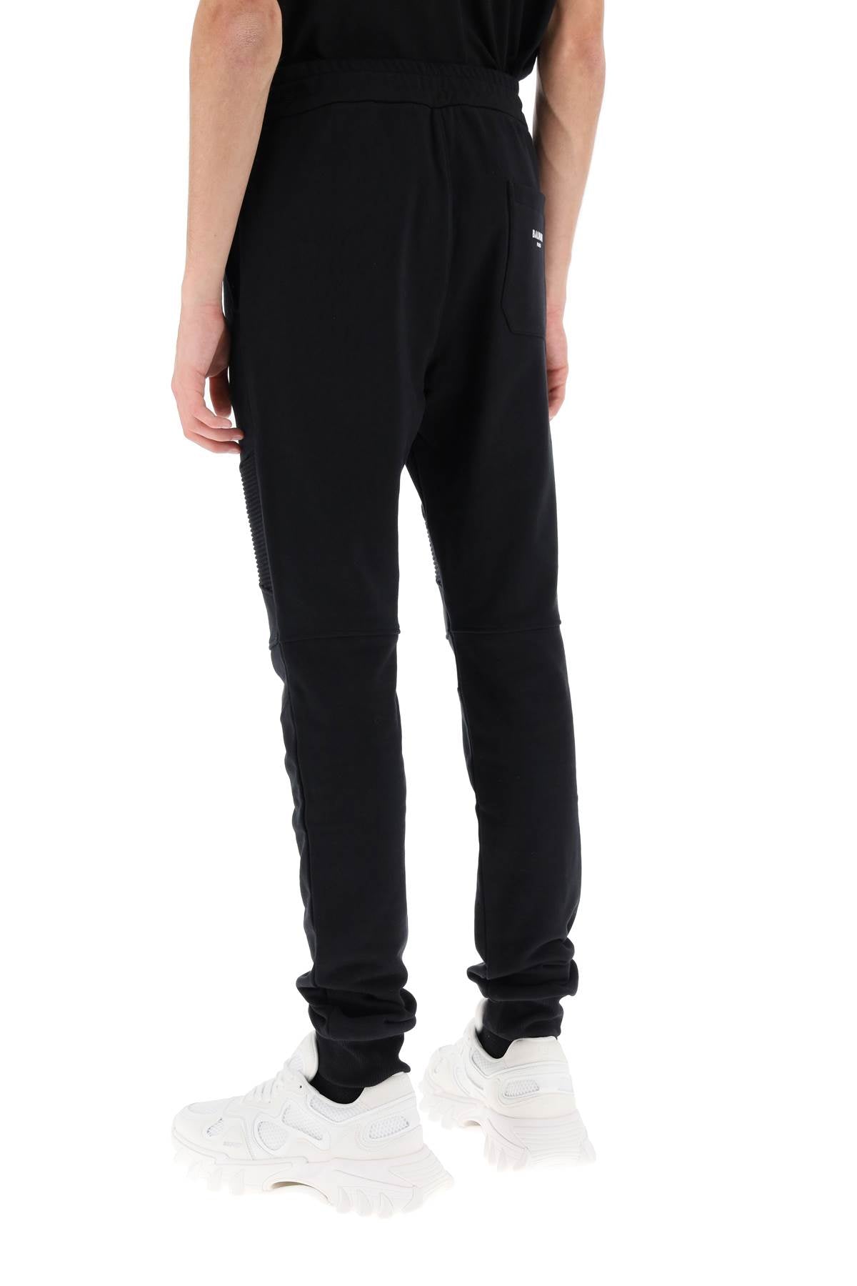 Balmain joggers with topstitched inserts