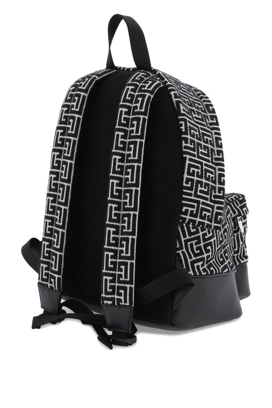 Balmain jacquard backpack with monogram